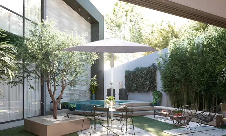 Image 5: Runder Sonnenschirm Ø 3 m mit zentralem Standrohr