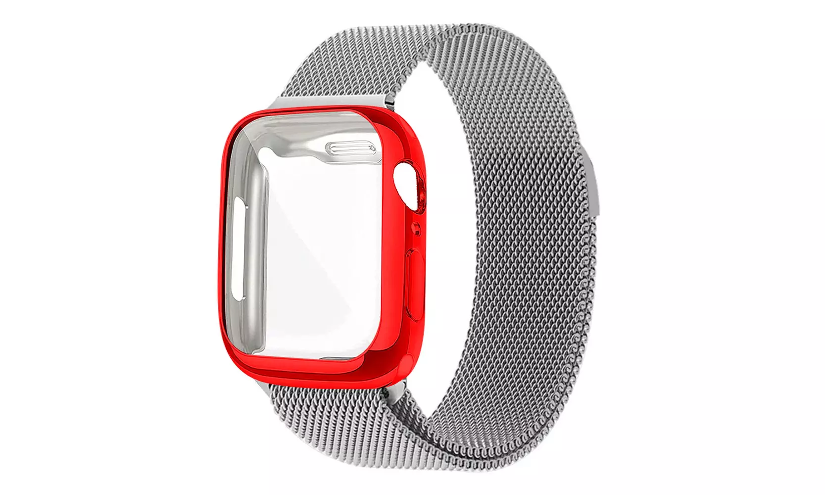 Magnetic Mesh Milanese Band W/ Screen Protector Bumper Case For Apple Watch