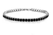 10.00 CTTW Black Spinal Tennis Bracelets in 18K Gold - Second Medium