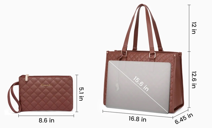 Image 5: Three-In-One Lunch Tote Bag for Women