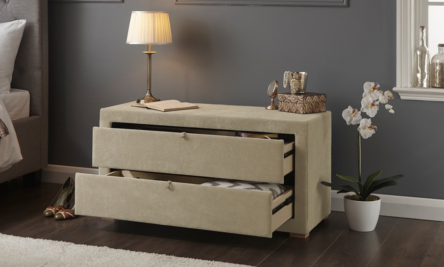 Image 4: Two-Drawer Storage Ottoman in 2 Colours