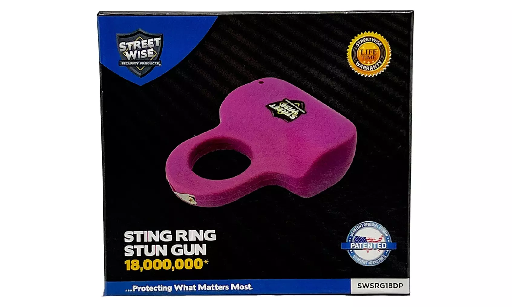 Streetwise Security Tactical Sting Ring 18M Volt Stun Gun