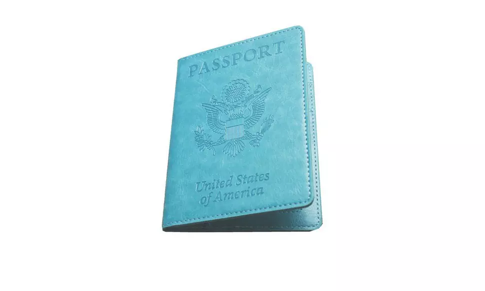 RFID Travel Wallet with Card Slot Faux Leather Passport Case Vaccine Card Holder