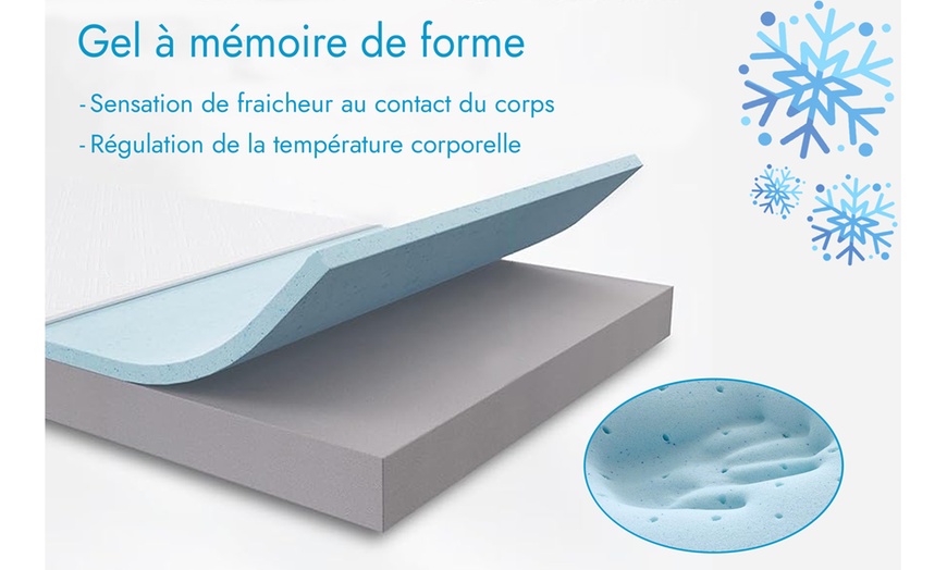 Image 8: Matelas 22 cm à mémoire de forme, ressorts ensachés et gel