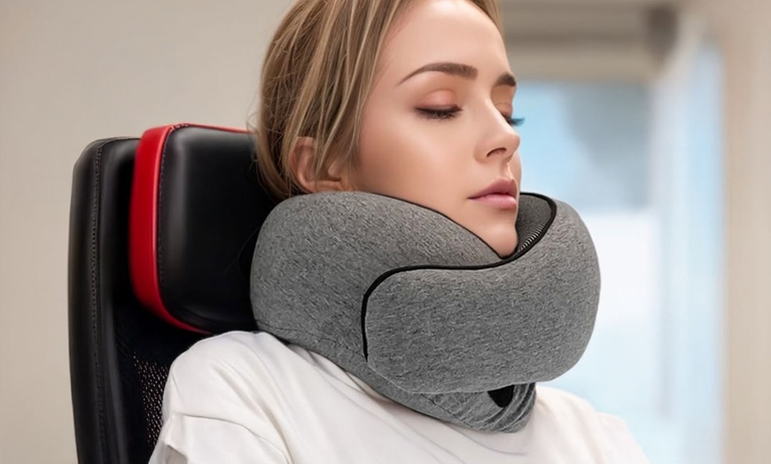 Image 3: Memory Foam Neck Support Pillow