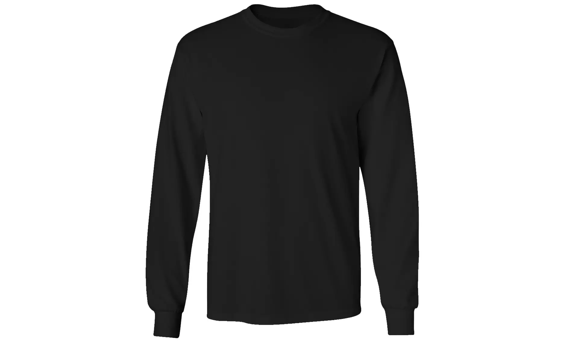 Men's Basic 100% Cotton Long Sleeve Crew Neck T-Shirt (S-3XL)
