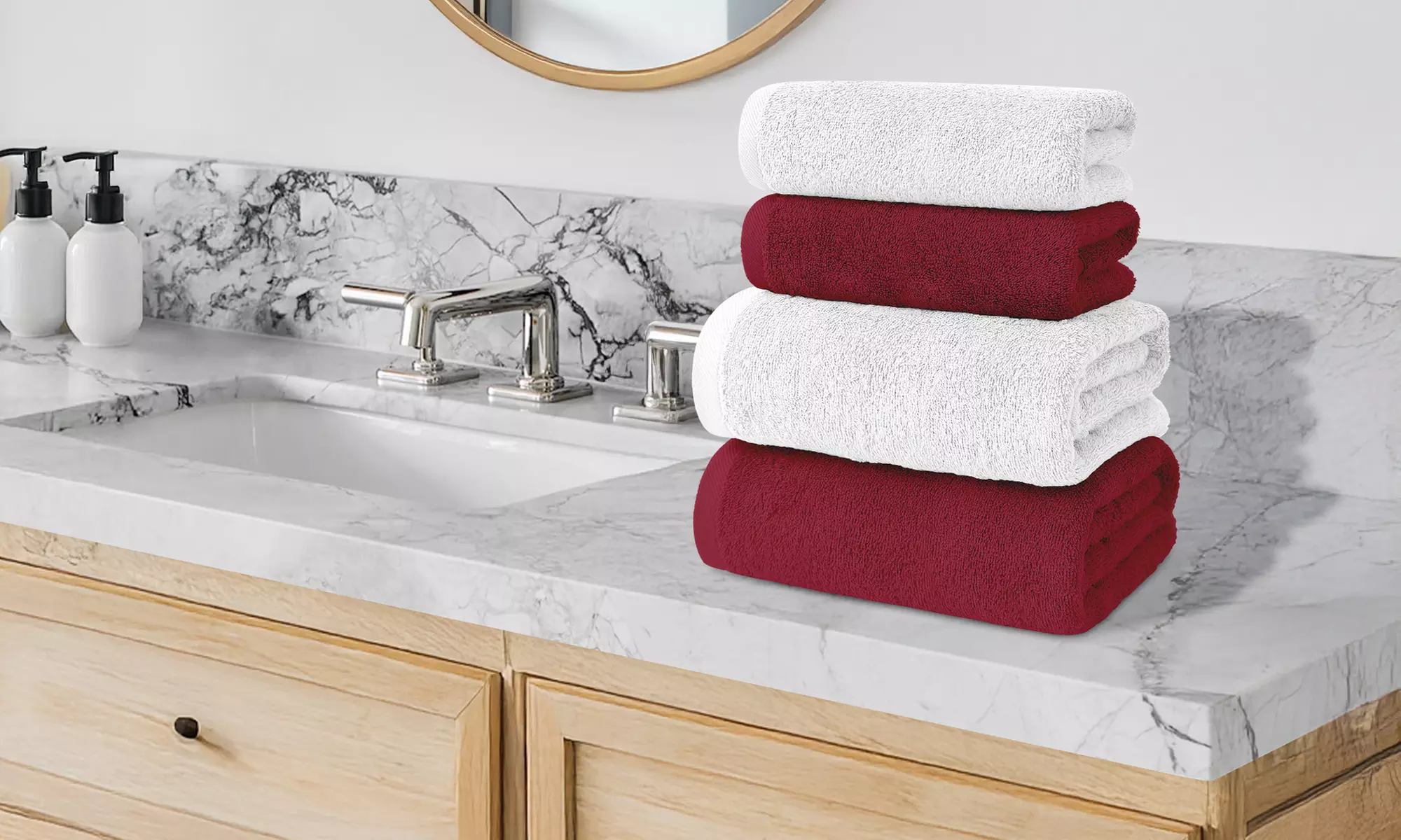 4-delige handdoekenset