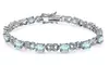 Genuine Blue Topaz Diamond Accent Bracelet 