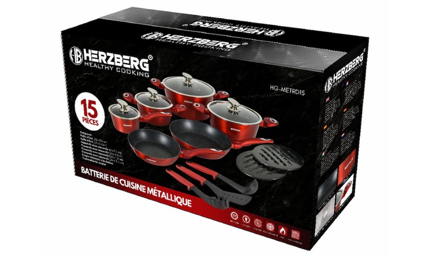 Image 10: Batteria da cucina da 14 o 15 pezzi Herzberg