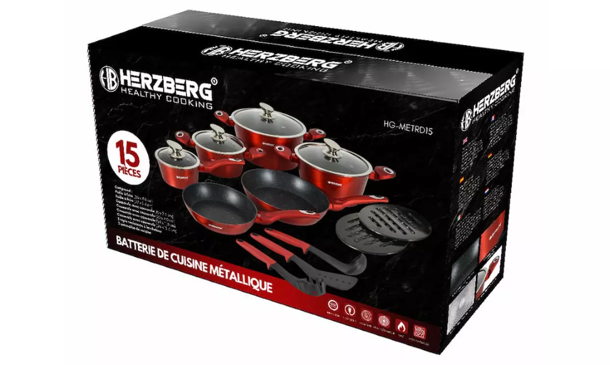 Batteria da cucina da 14 o 15 pezzi Herzberg