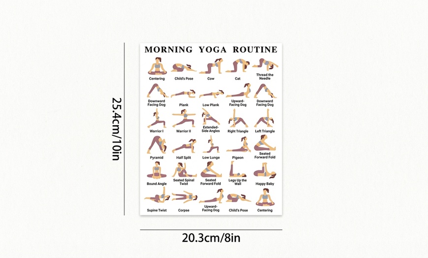 Image 6: 7-Piece Yoga and Resistance Fitness Set with Workout Posters