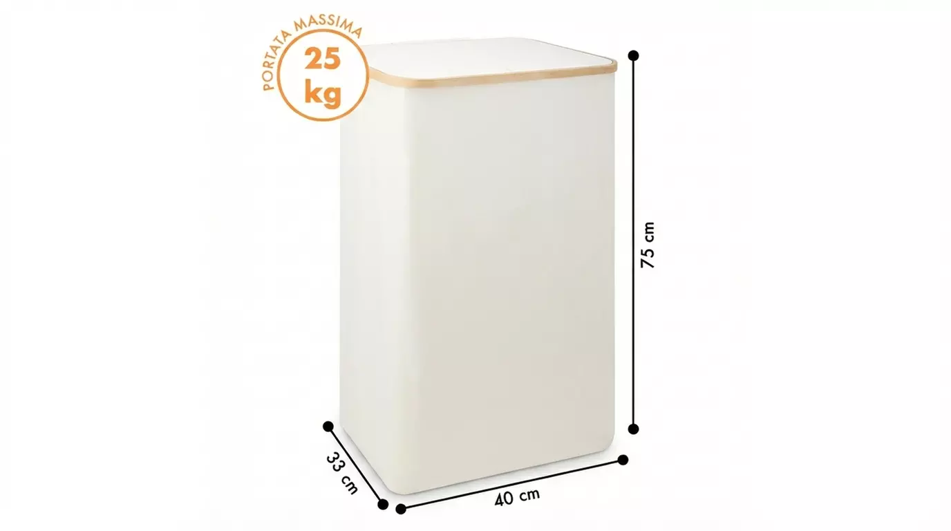 Cesto portabiancheria con sacco interno