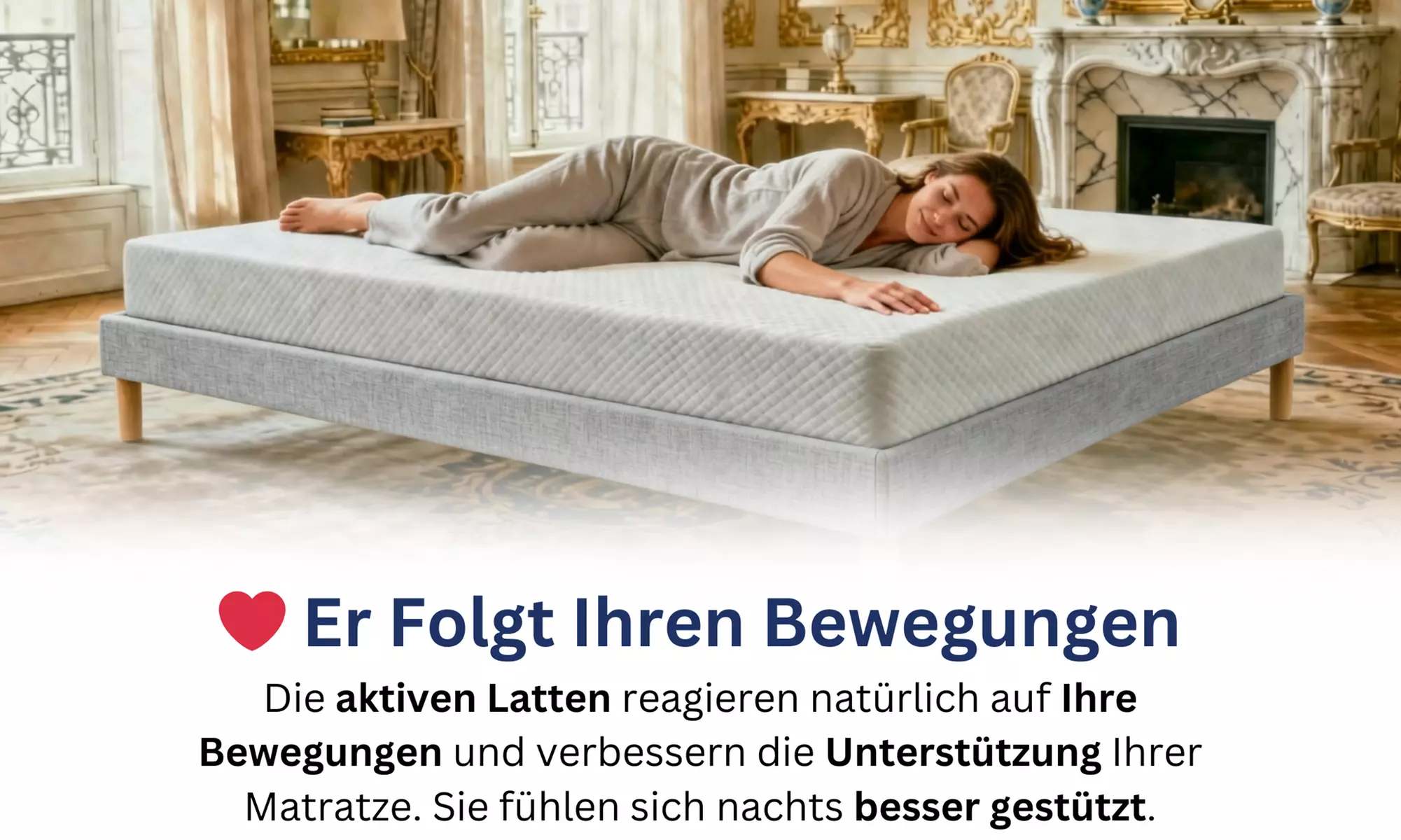 Bettgestell ANTHRA opt. mit Matratze