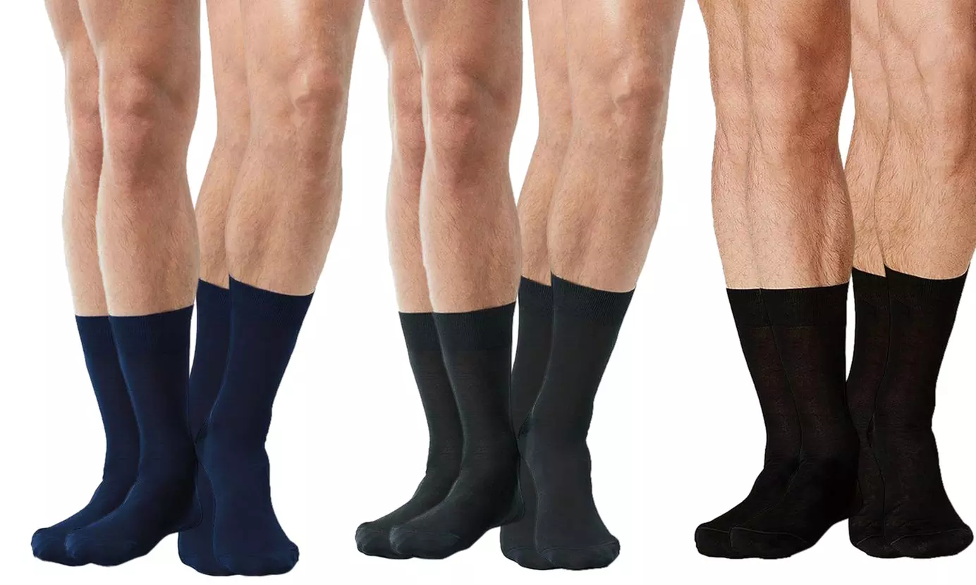 6, 12 o 24 paia di calze da uomo in filo di Scozia