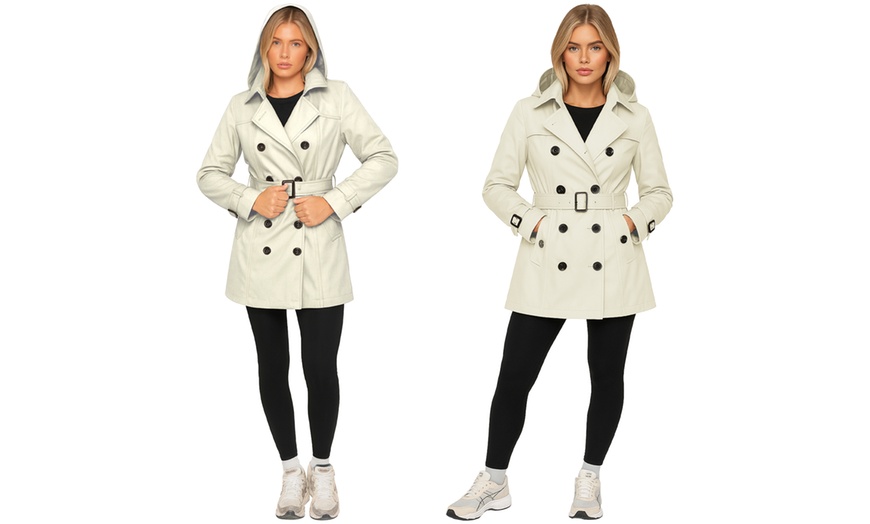 Image 8: Enzo Women's Trench Coat; Water-Resistant and Stylish Design
