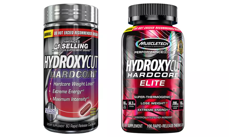 Hydroxycut Hardcore (60-Count) and Hardcore Elite (100-Count) Weight-Loss Supplements - Primary Image
