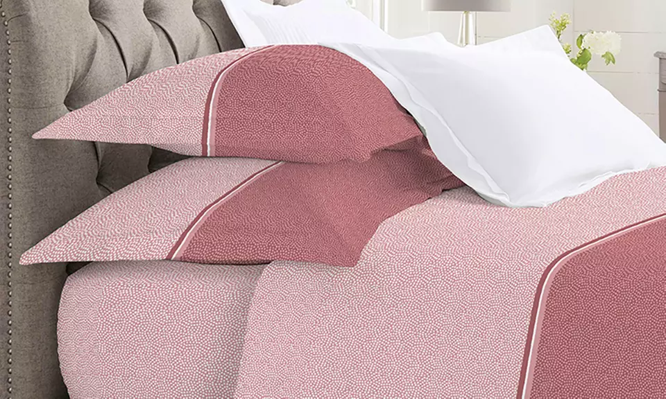 Completo Lenzuola 100% Cotone con angolo di 30 cm, Made in Italy