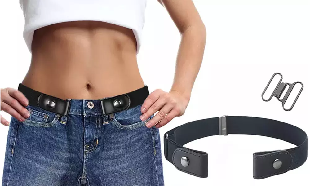 1x oder 2x schnallenloser, elastischer Gürtel