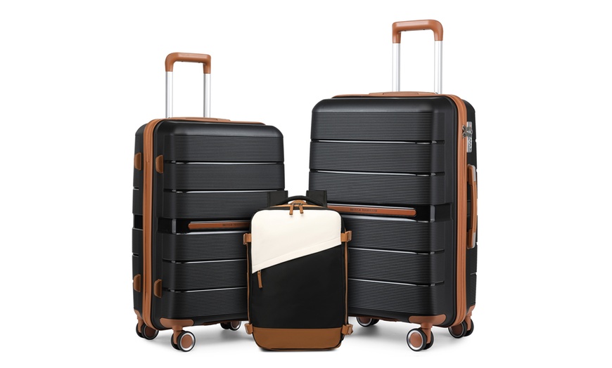 Image 2: 24- and 28-Inch Suitcases with a Backpack Luggage Set