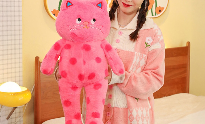 Image 12: Kawaii Spotted Cat Plush Toy