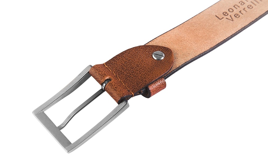 Image 10: Leonardo Verrelli leren riem