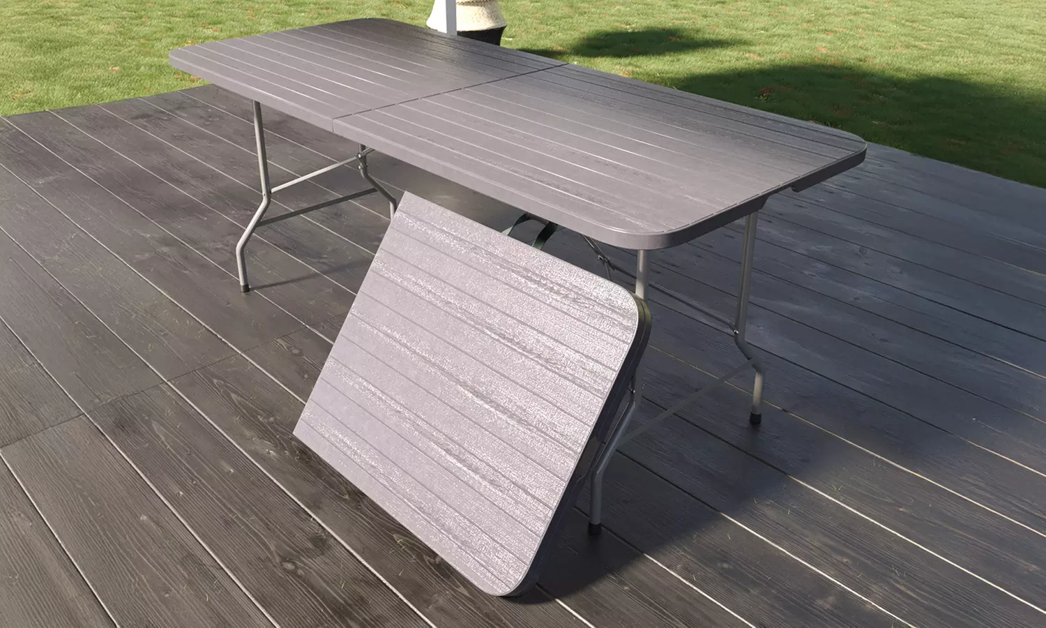 Tavolo pieghevole in resina dura