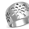 Image 2: Women's Stainless Steel 316 High Polished Flower Design Fashion Ring 