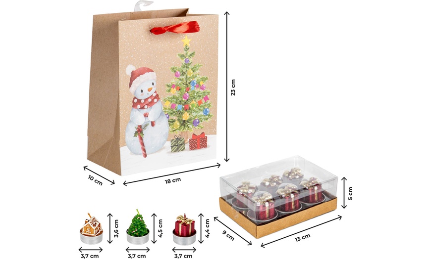 Image 7: Set van 18 kersttheelichtjes met 3D-design