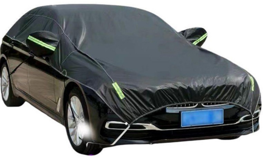 Image 2: All Weather Half Car Cover 