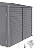 Image 6: Outsunny Galvanised Metal Garden Shed with Foundation Kit 5ft x 9ft 