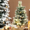 Image 11: Prelit Small Christmas Tree, Snow Flocked Tabletop Xmas Tree