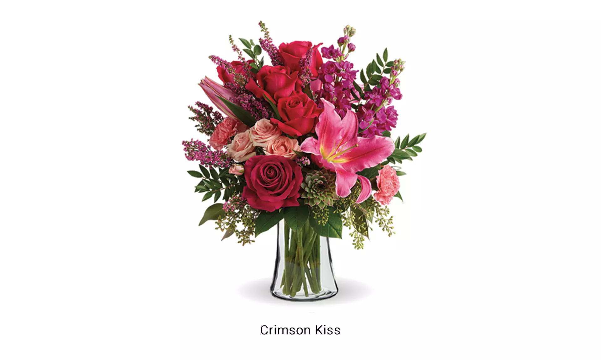 Choice of 6 Stunning Valentine's Day Floral Bouquets with Vase & Standard Delivery Included - Up to 16% Off