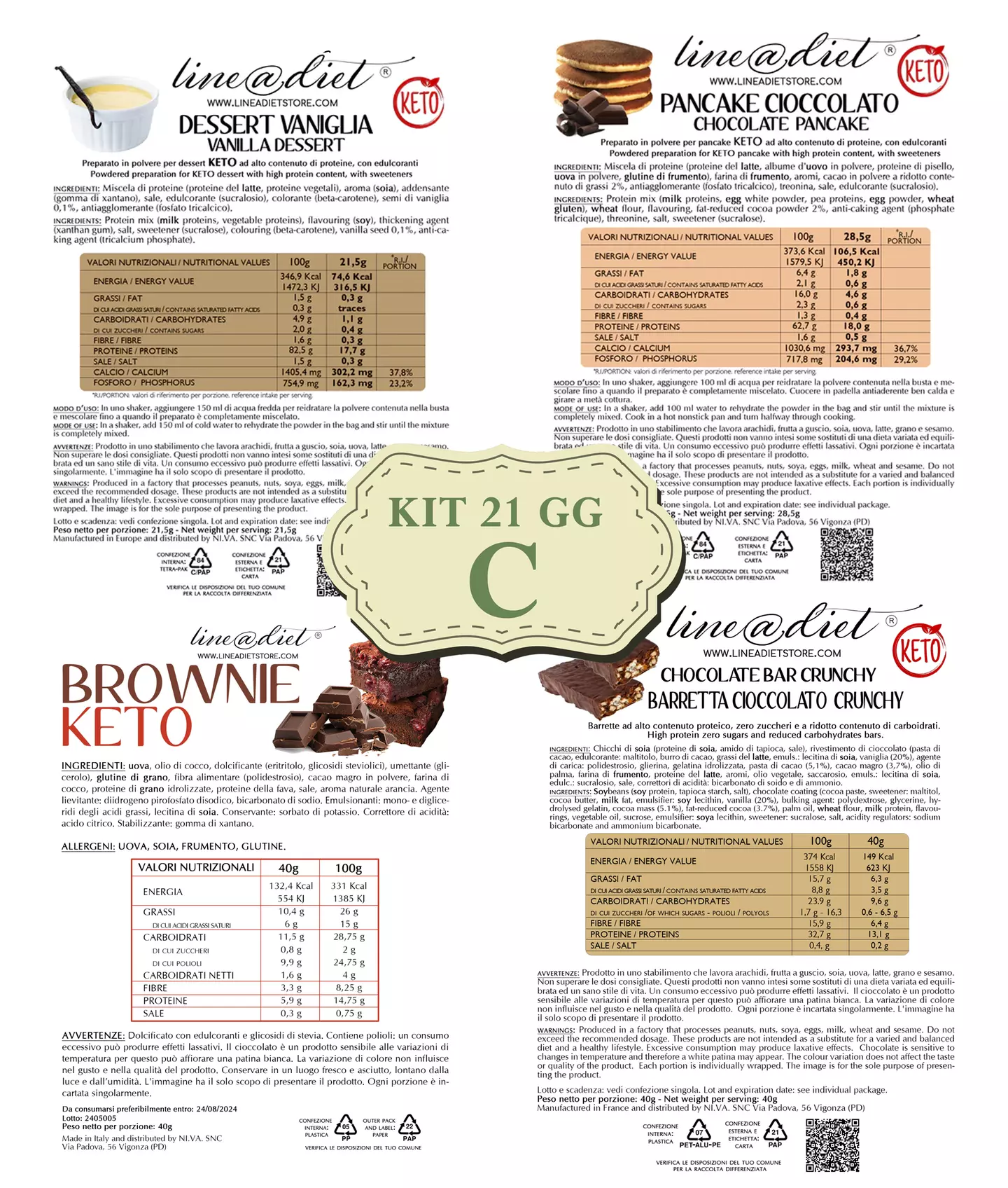 Line@ 21-Tage-Keto-Diät-Box mit 70 Gerichten (50 € / kg)