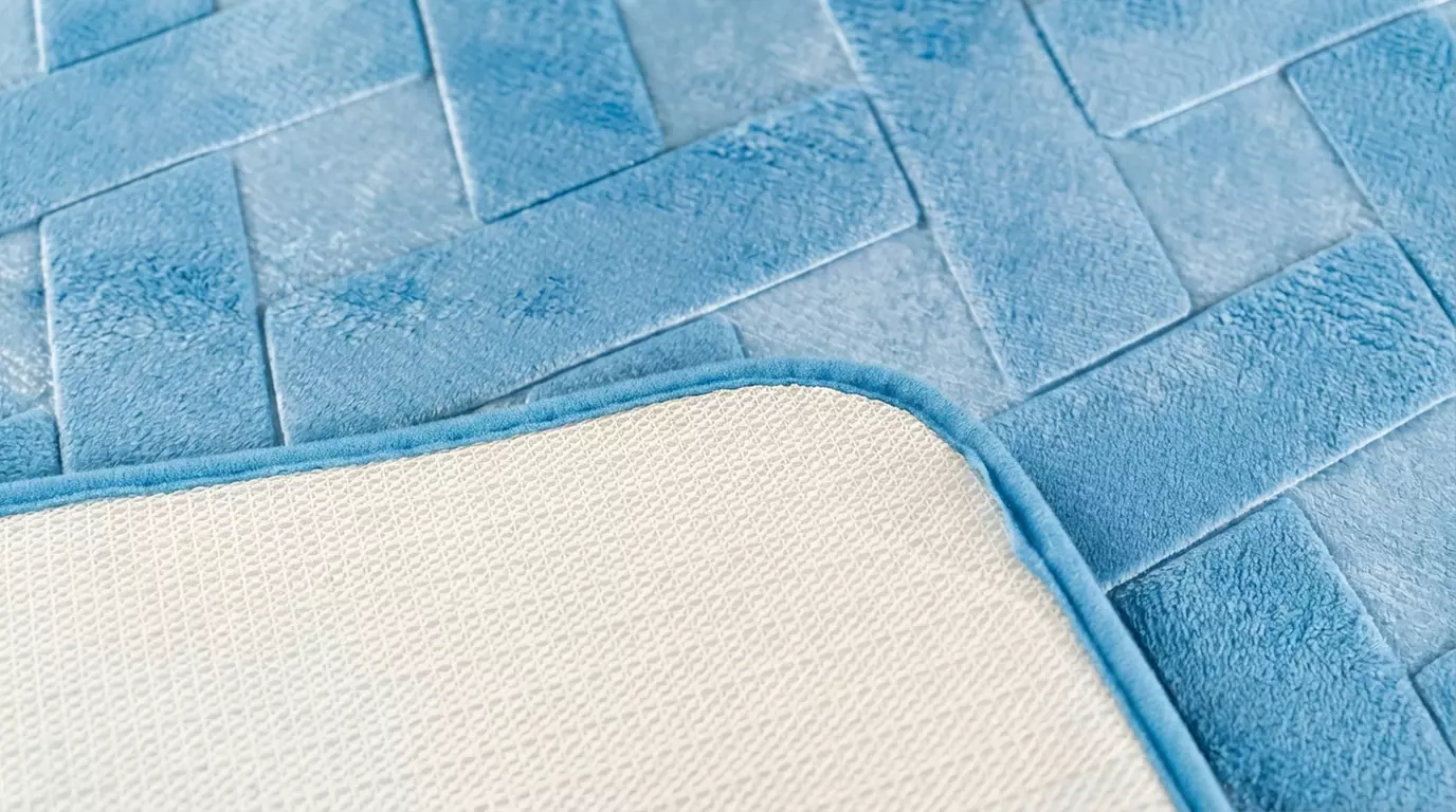 Set di 3 tappeti bagno memory antiscivolo