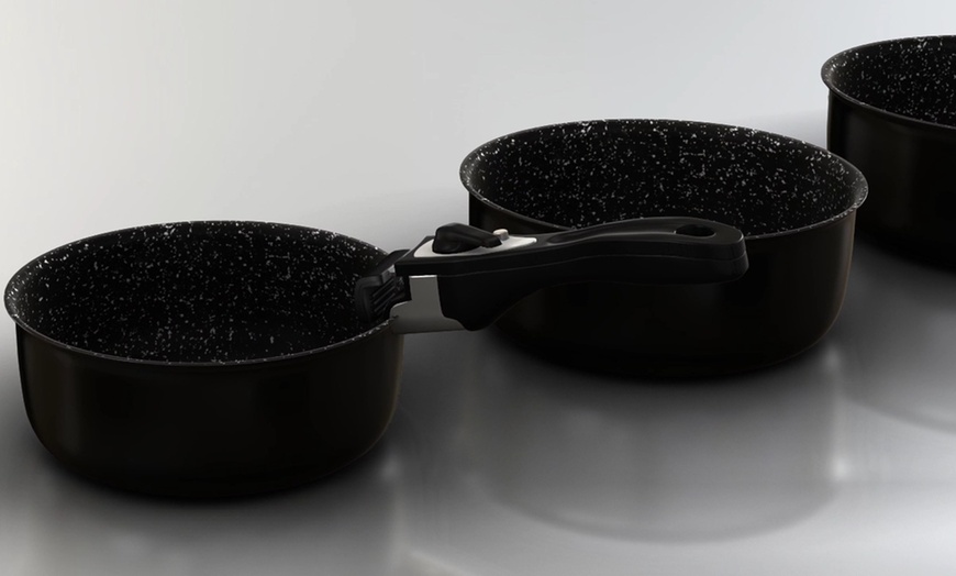 Image 4: Batería de cocina de 10 piezas con mango desmontable, de Herzberg