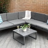 Image 1: 5-Pack Chester Grey Modern Metal Garden Furniture Set
