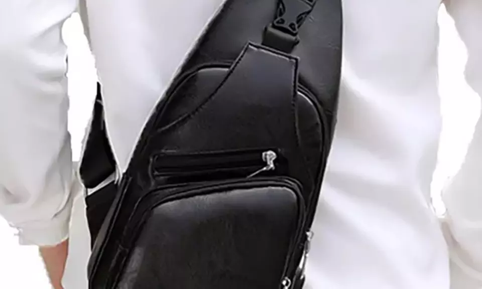 Sac à bandoulière en similicuir et polyester