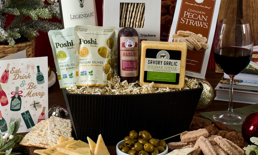 Image 11: Premium Wine & Champagne Gift Baskets: Red Wine, Prosecco, & Truffle Options