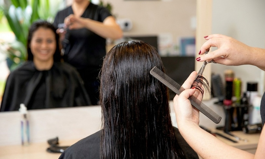 Image 2: Achieve Smooth Hair: One or Two Blowouts & Deep Conditioning Treatment