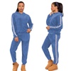 Image 6: Soft Touch Velour Hooded Loungewear Suit