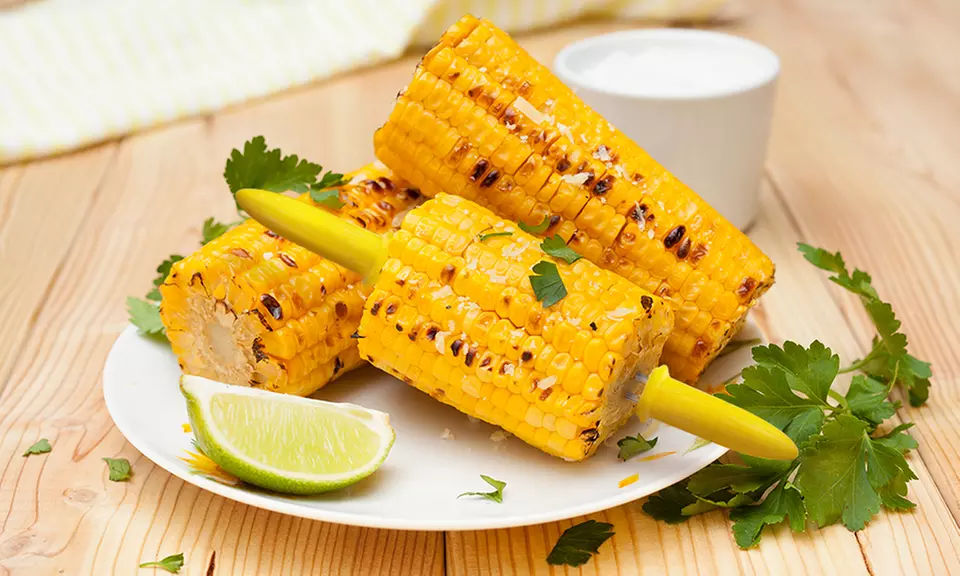 1 à 6 pack de 8 portes-maïs en acier inoxydable - Primary Image