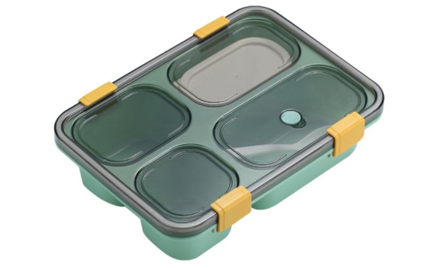 Image 7: Portable Microwaveable Lunch Box with Cutlery