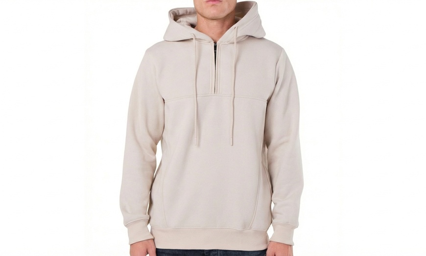 Image 5: Label Apparel  Men's Quarter Zip Hoodie Sweatshirt