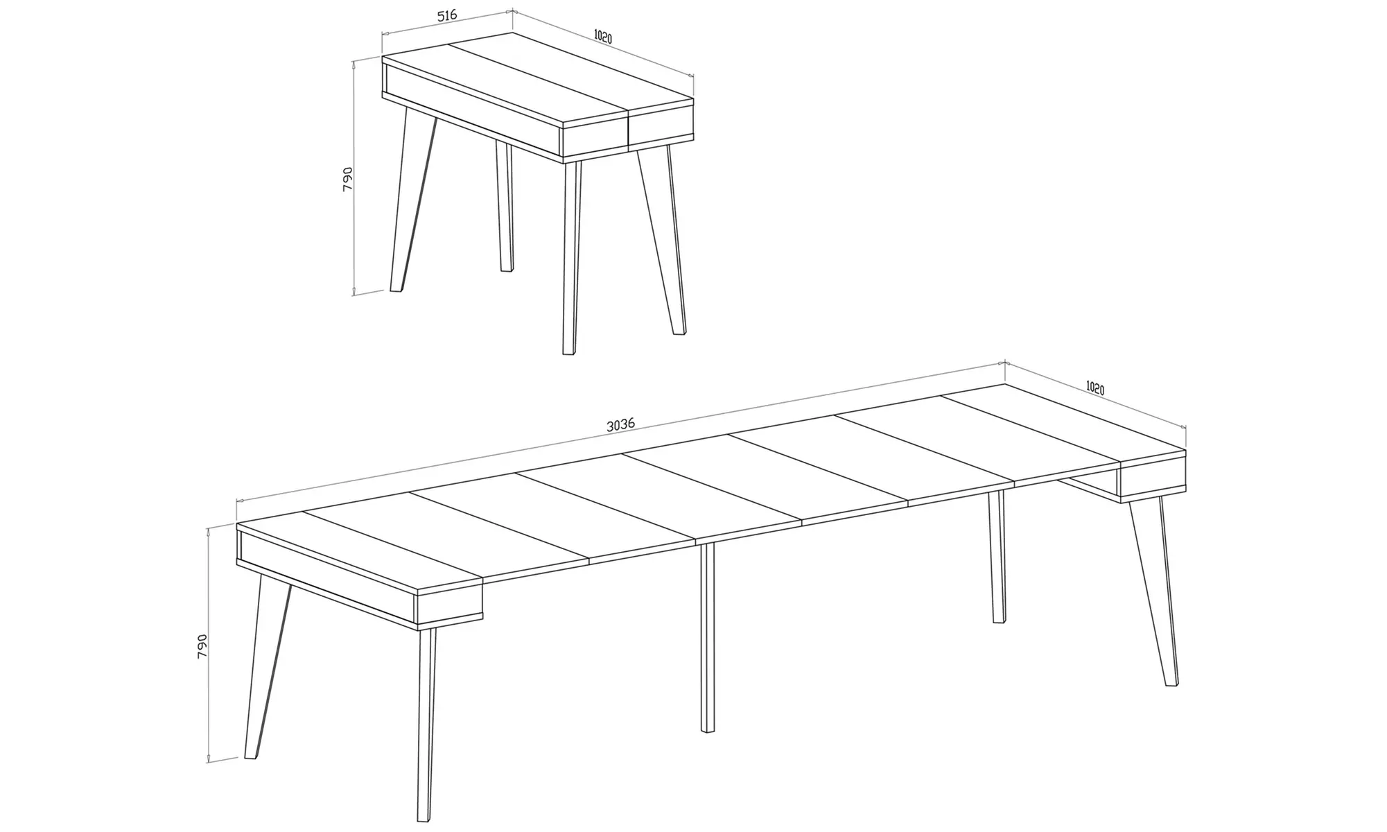 Consolle allungabile Nordic con spedizione gratuita - Image 3