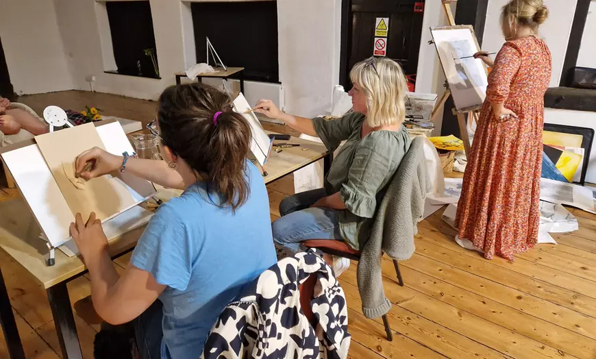 Image 1: Two-Hour Tutored Life Drawing Art Class for One or Two (Group Class)