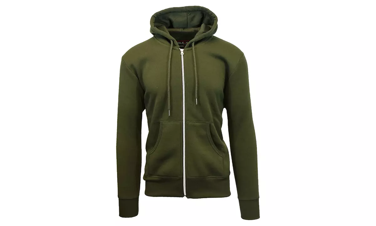 Galaxy by Harvic Men's Fleece Zip-Up Hoodies - Second Medium