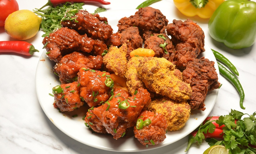 Image 5: Indian Fusion Food:For 1 or 2: Any Wrap, Burger, Loaded Box/Naan Pizza