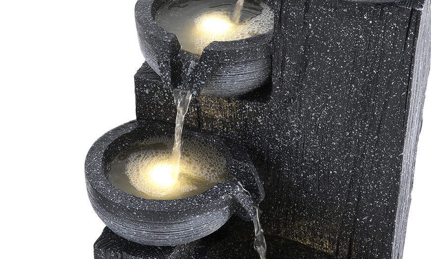 Image 8: Outdoor Multi-Tier Ceramic LED Fountain Water Feature