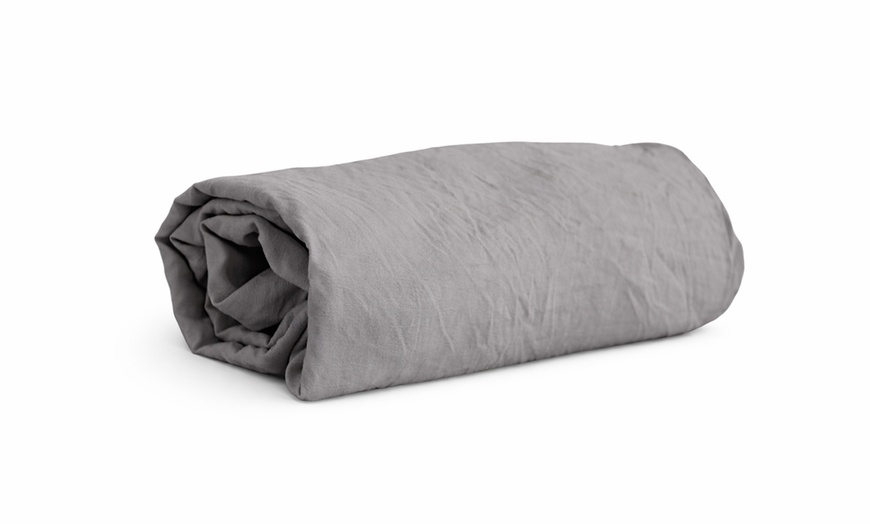 Image 18: 1 ou 2 draps-housses en microlavée, bonnet de 25 cm