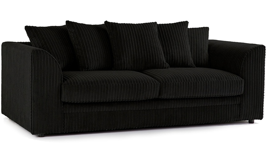 Image 11: Chicago 2 or 3 seater Jumbo Cord Sofas